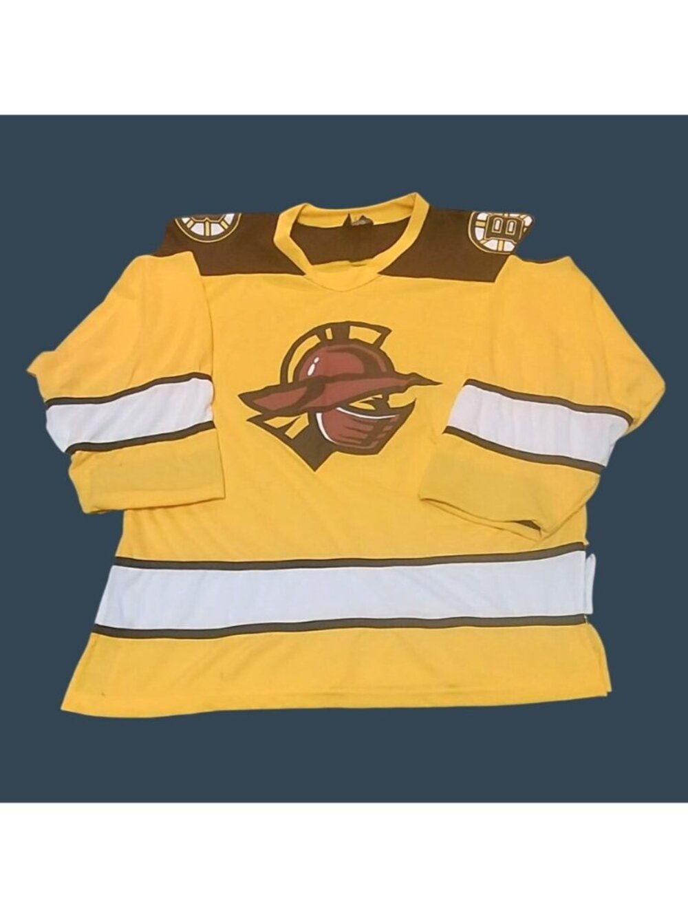 Atlanta Gwinnett Gladiators Boston Bruins Hockey Promo Jersey Yellow Mens XL